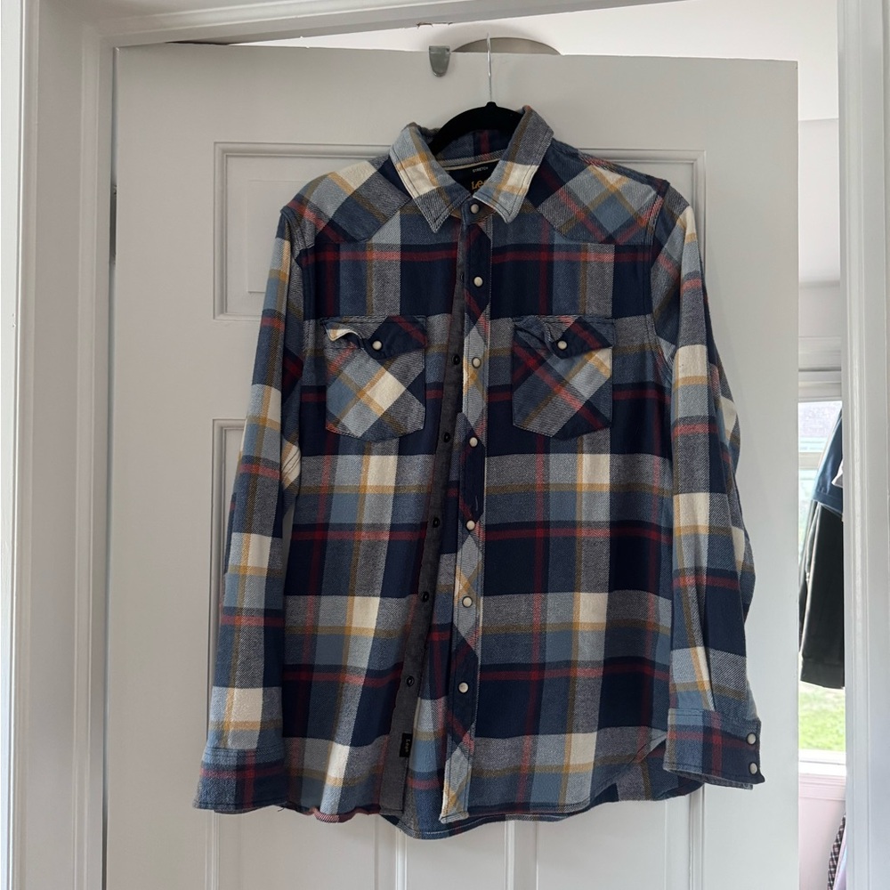 Lee Men's Multicolor Plaid Button Down Shirt